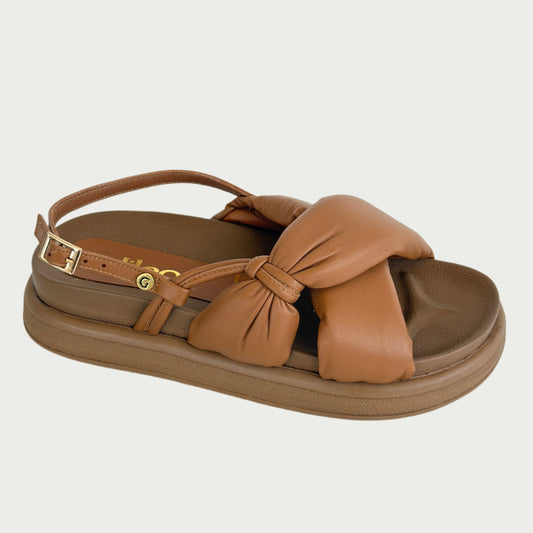 Sandalias en cuero miel Ref: 9060