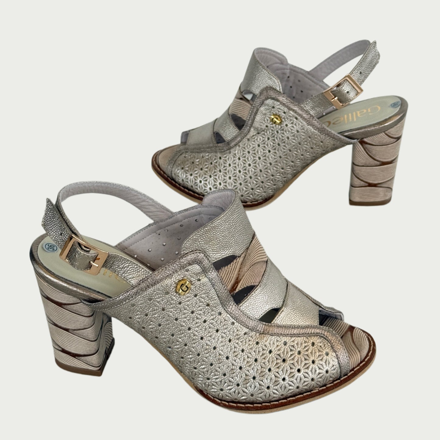 Sandalias en cuero luna x folia Ref: BT623WLU