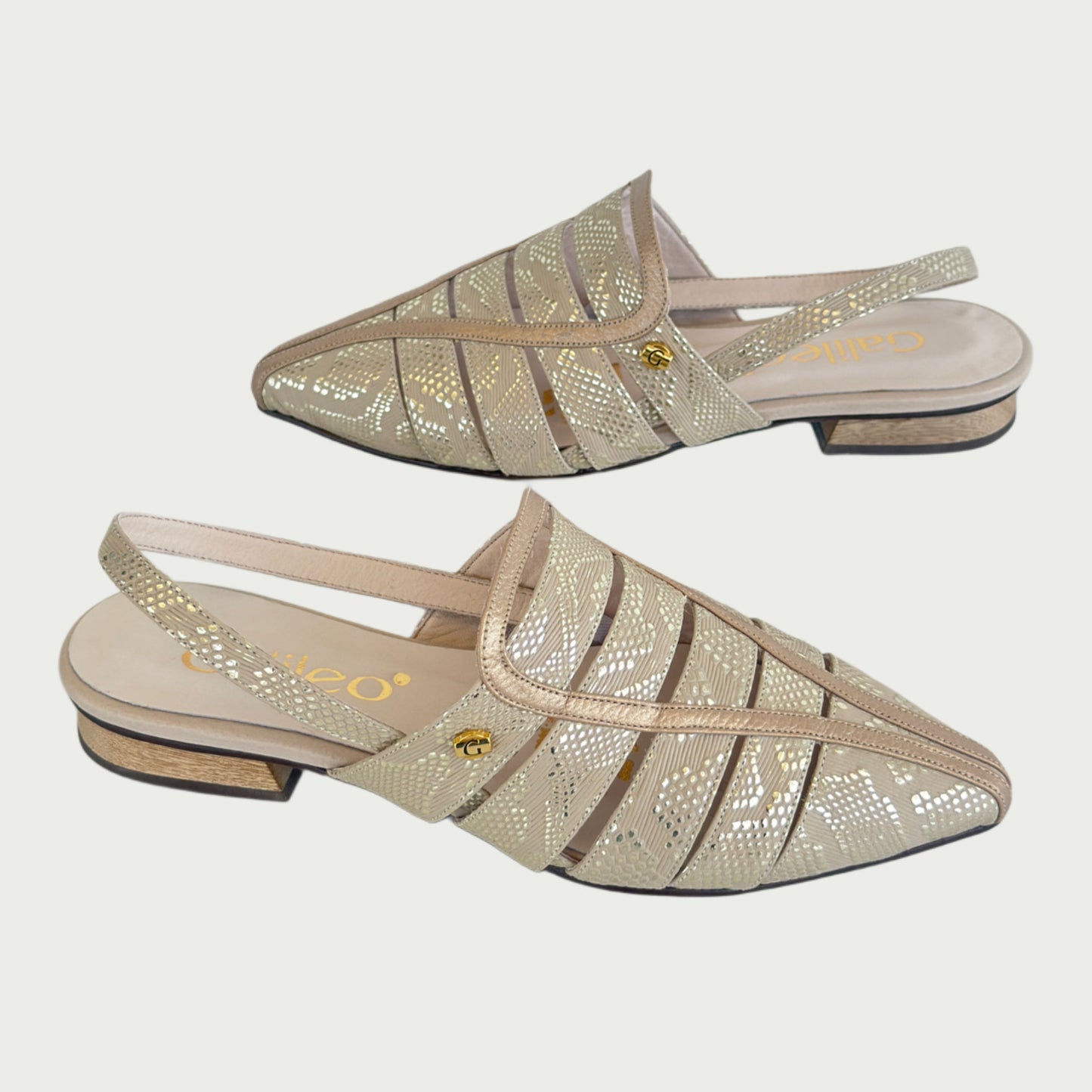 Zapatos en cuero arena Ref: PC126