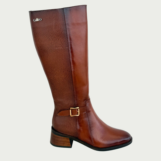 Botas en cuero miel Ref: 6510