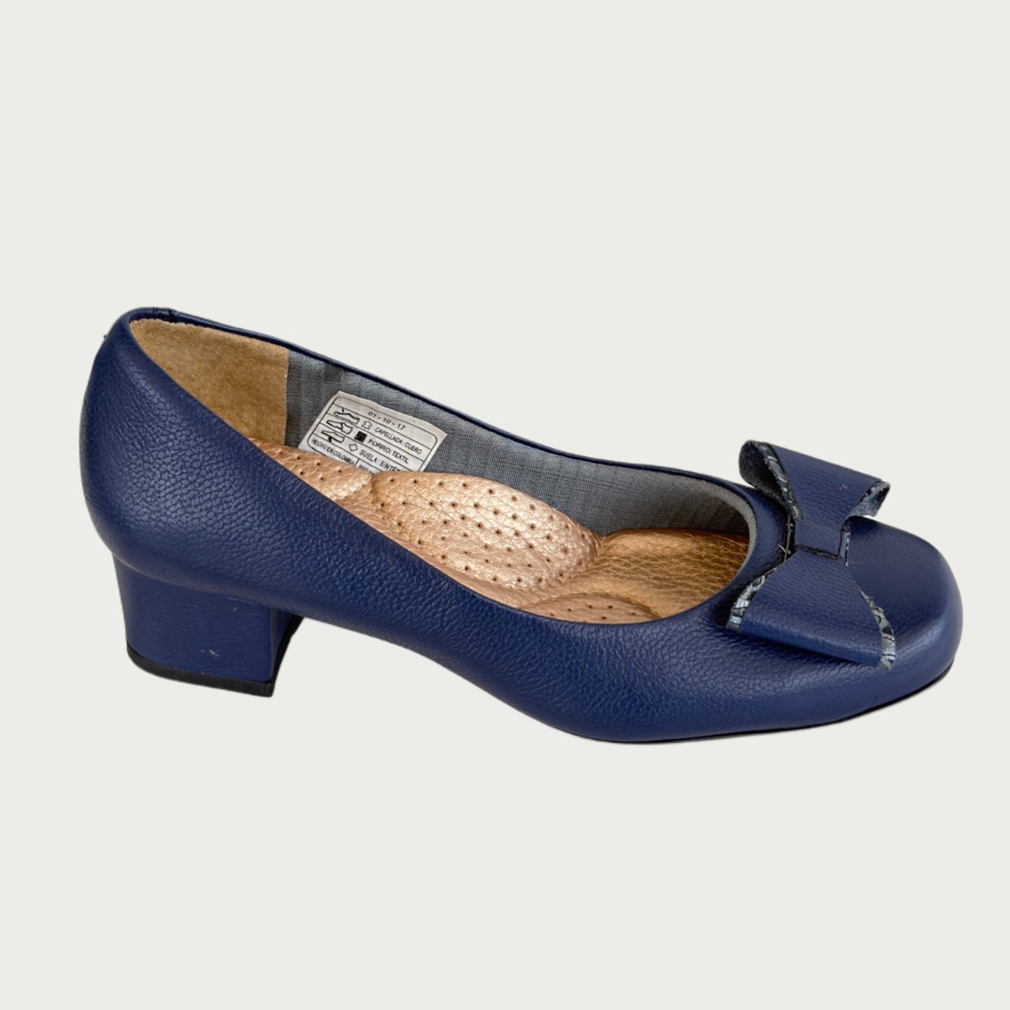 Zapatos en cuero azul Ref:8309