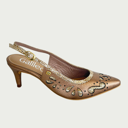 Zapatos en cuero cobrizo Ref: 8038ZPBR