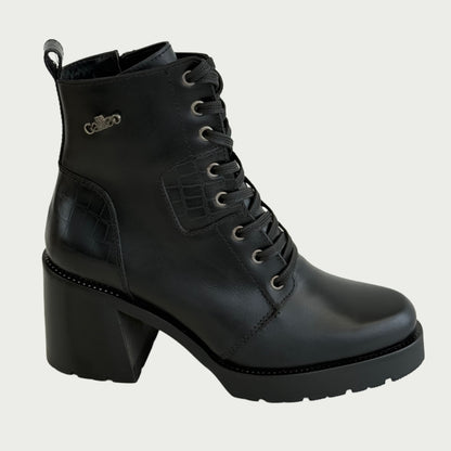 Botines en cuero negro Ref: 6216