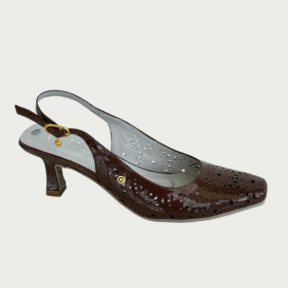 Zapatos en cuero charol marron Ref: 489WPT