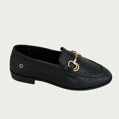 Mocasines en cuero negro Ref: ZARA