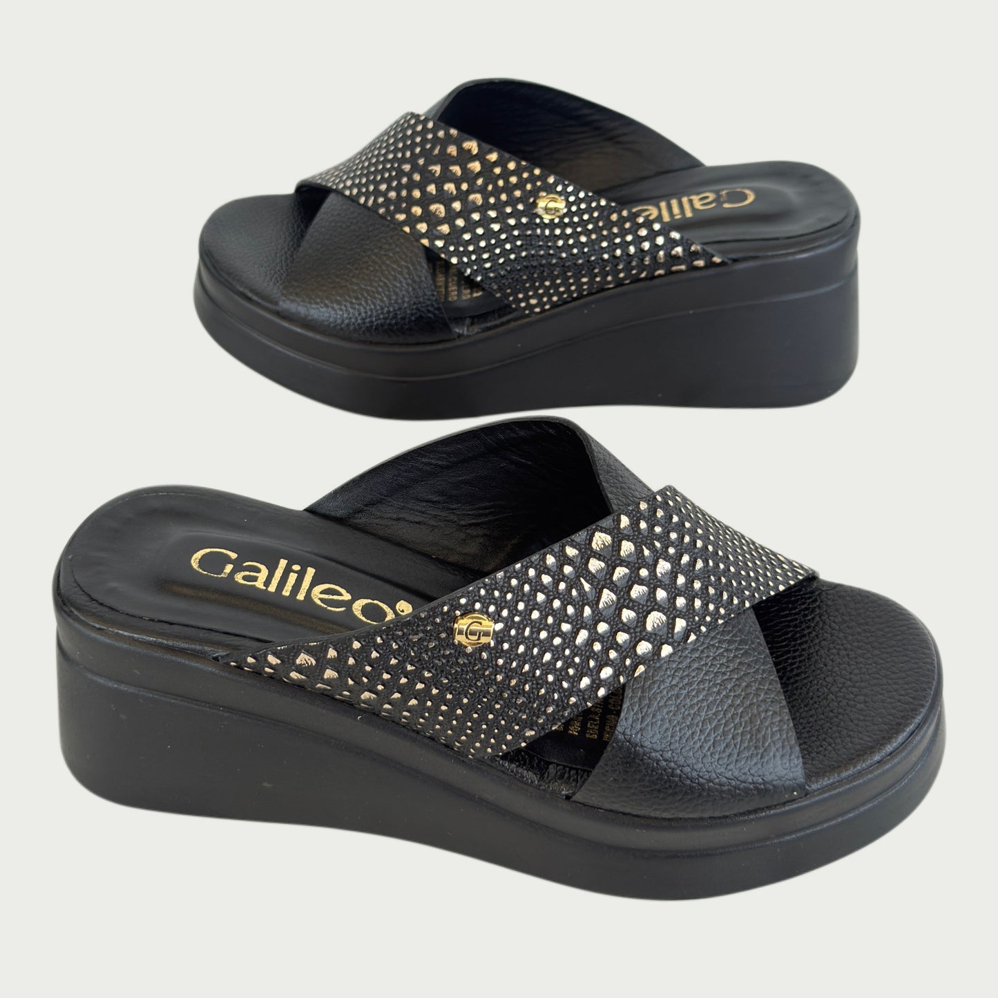 Sandalias en cuero negro Ref: 6235ZP