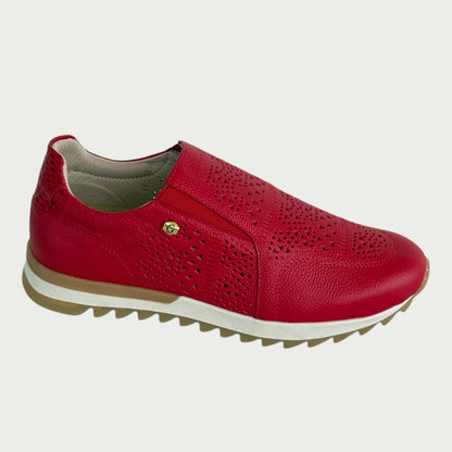 Tenis en cuero rojo Ref: T295WPRJ