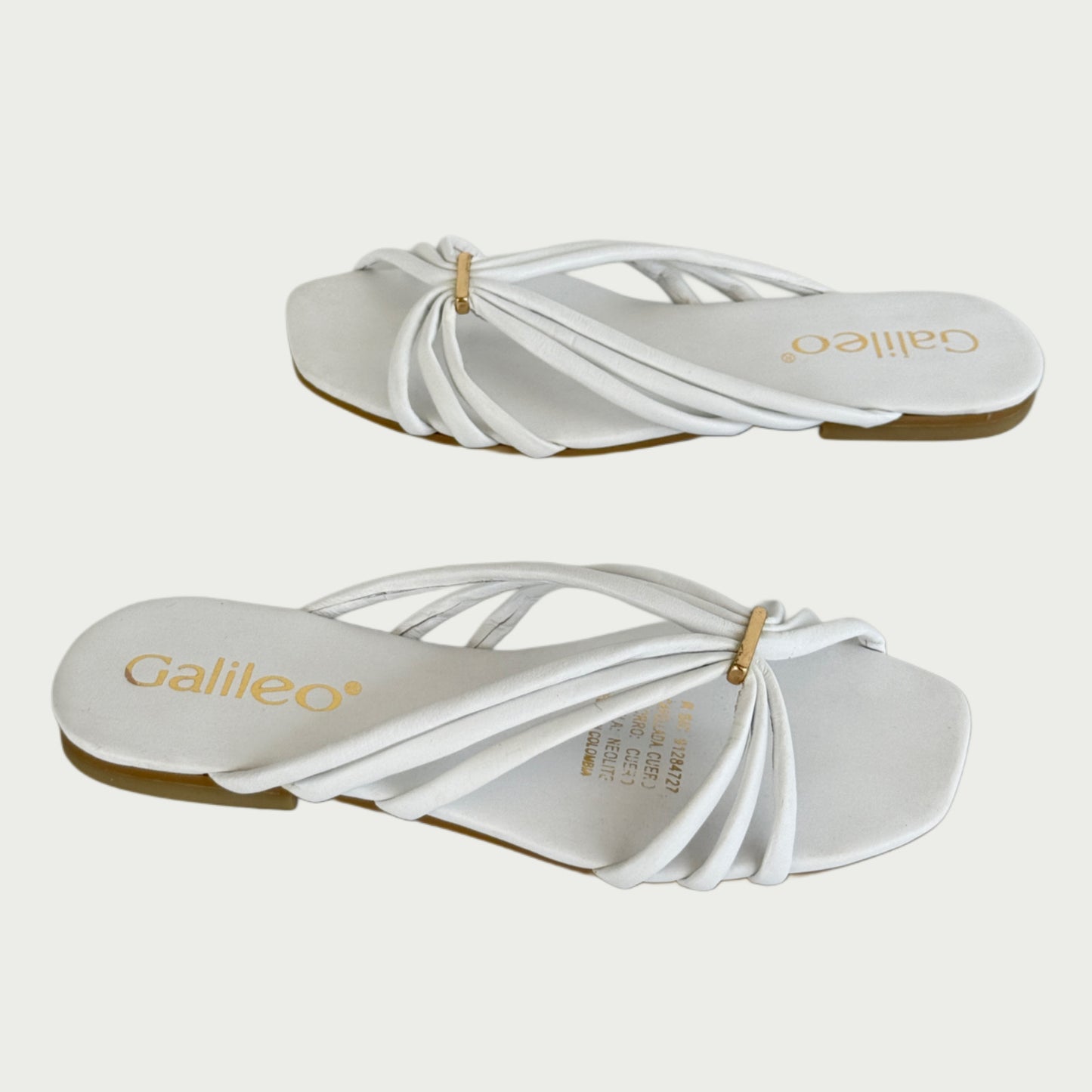 Sandalias en cuero blanco 7822NYB35
