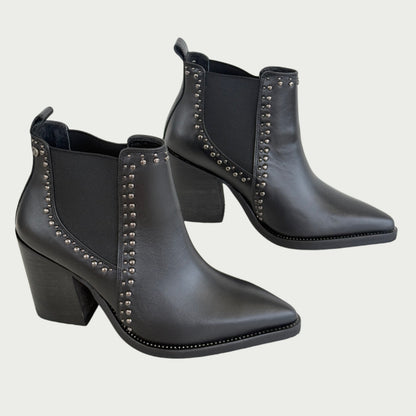 Botines en cuero negro Ref: 6626ZPNG
