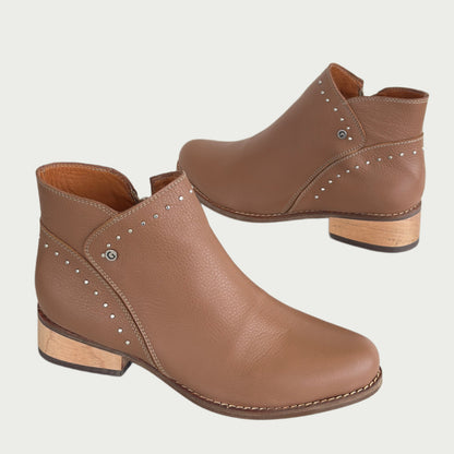 Botines en cuero miel Ref: 1825ZPMI