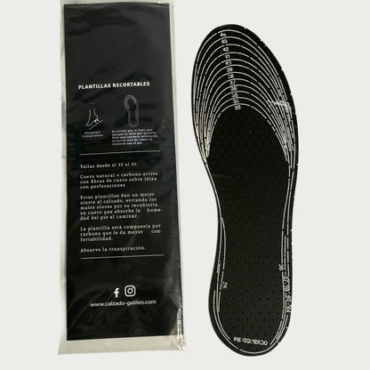 Plantillas recortables en cuero con fibra de carbón Ref: PLANRECWP