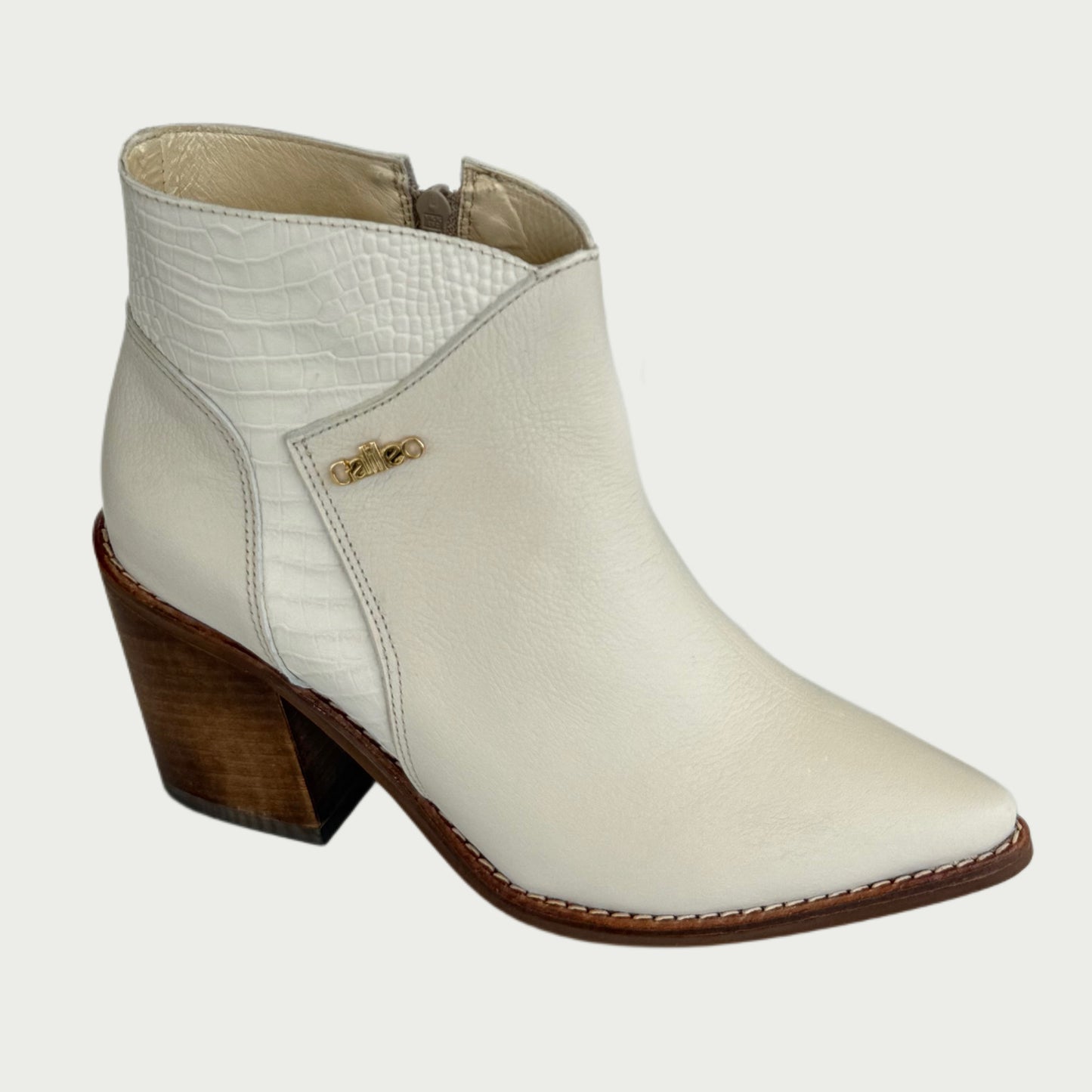 Bota en cuero talco x folia Ref: 1823ZPAR