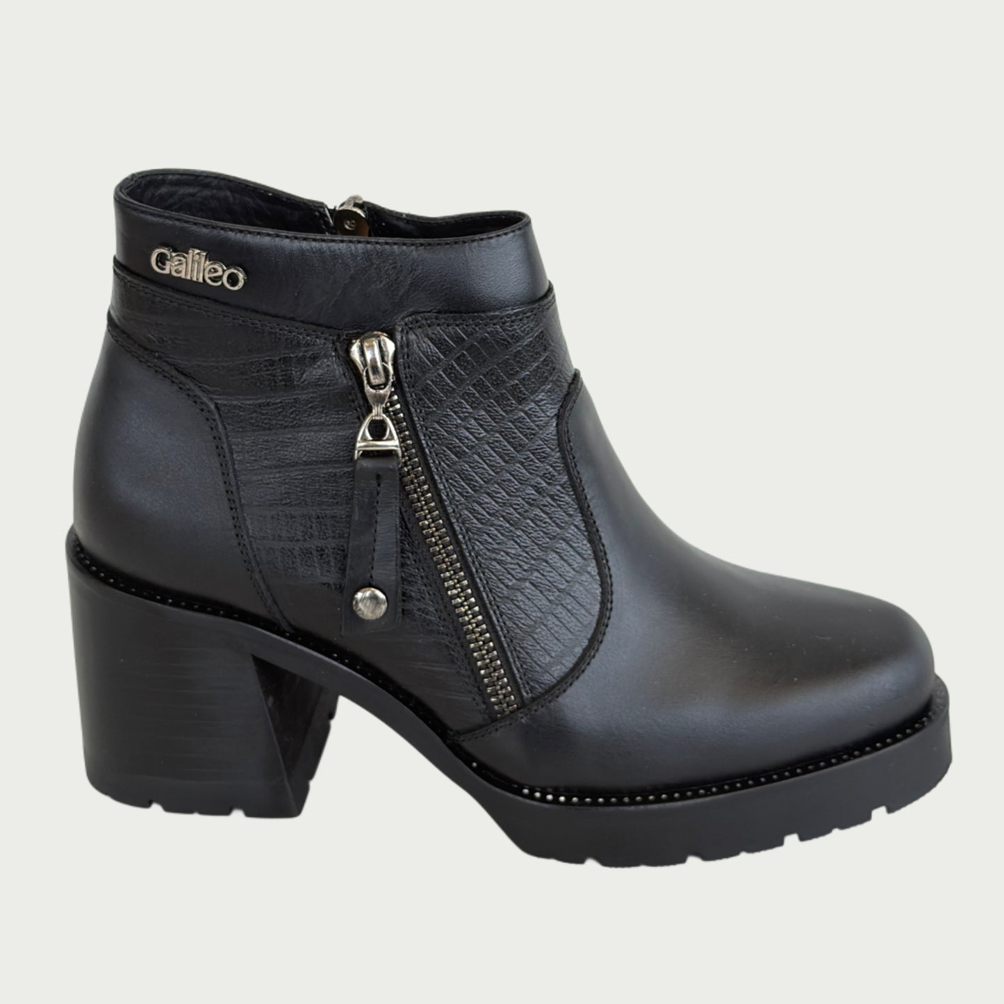 Botines en cuero negro Ref: 6518WPNG