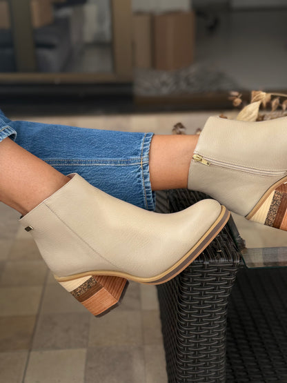 Botines en cuero Beige Ref: Glenda