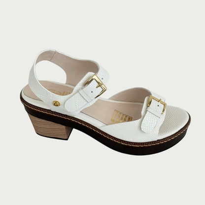Sandalias en cuero blanco Ref: S97ZPMAR