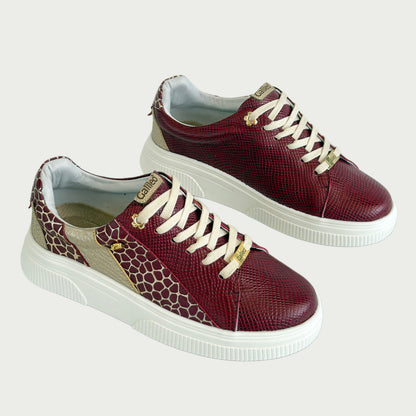 Tenis en cuero Vinotinto Ref: SV60XPVI7