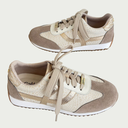 Tenis en cuero crema Ref: 916ZPTAL