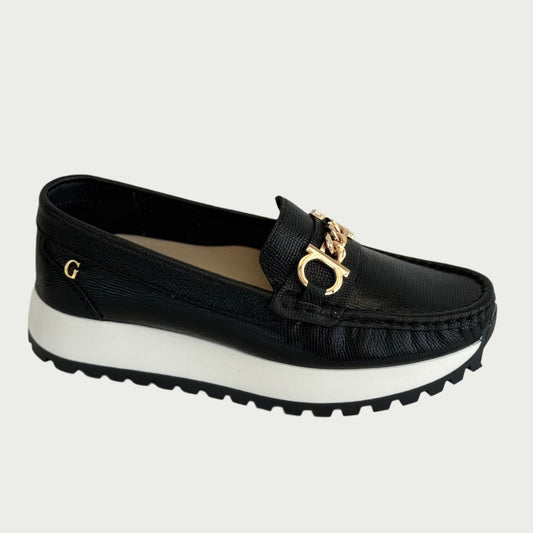 Mocasines en cuero negro Ref: 100243WPN