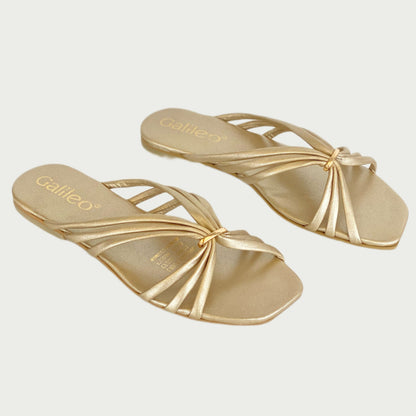 Sandalias en cuero dorado Ref: 7822NYDO6