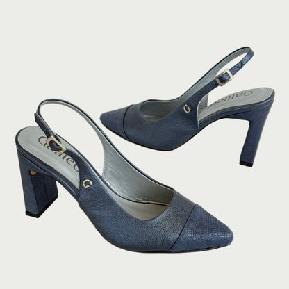 Zapatos en cuero azul Ref: 7011ZAZU