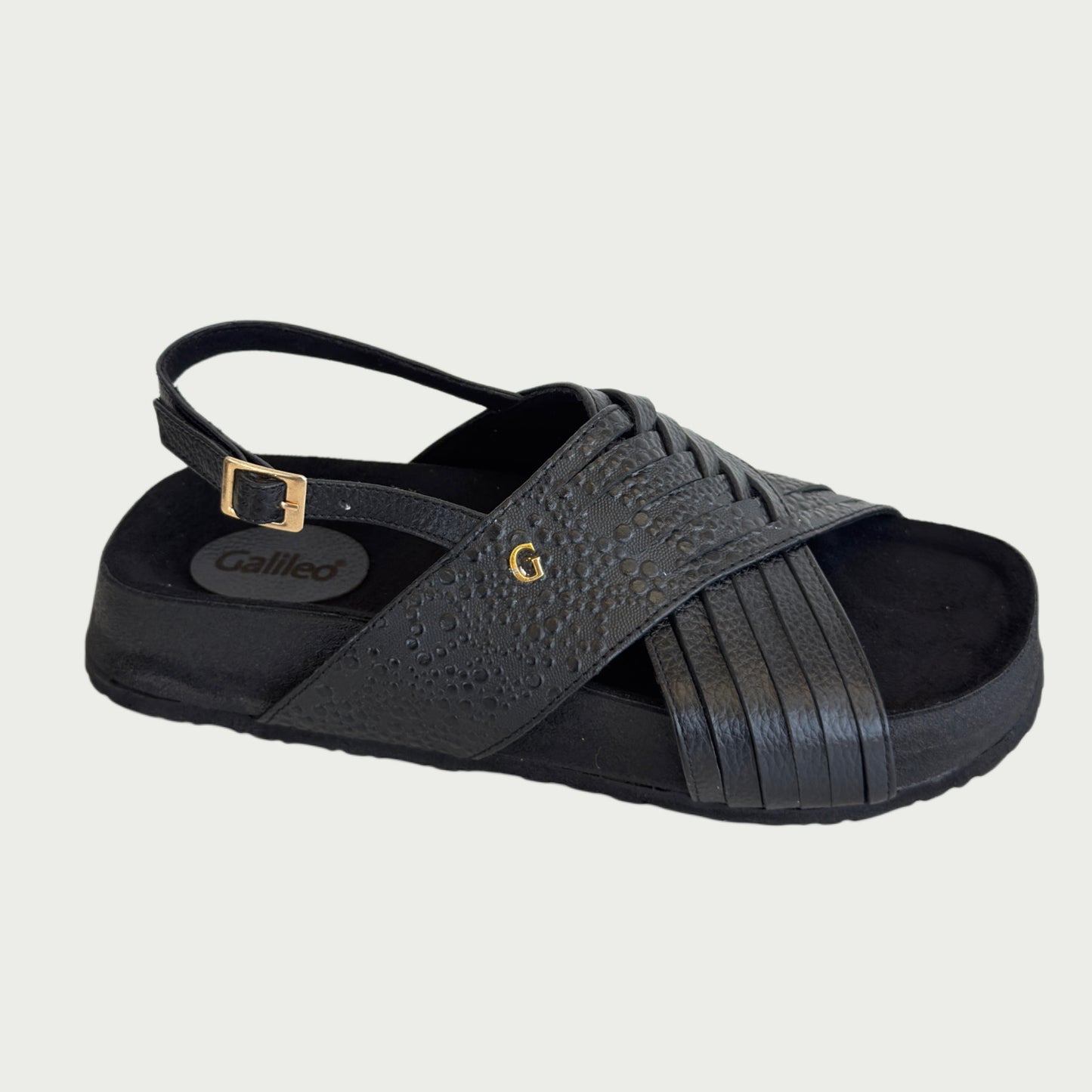 Sandalias en cuero negro Ref: CN11WPNG