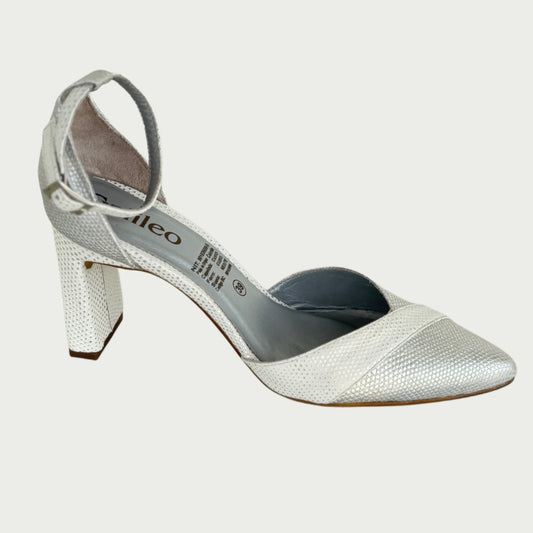 Zapatos en cuero blanco x plata Ref: 4869NGPL9