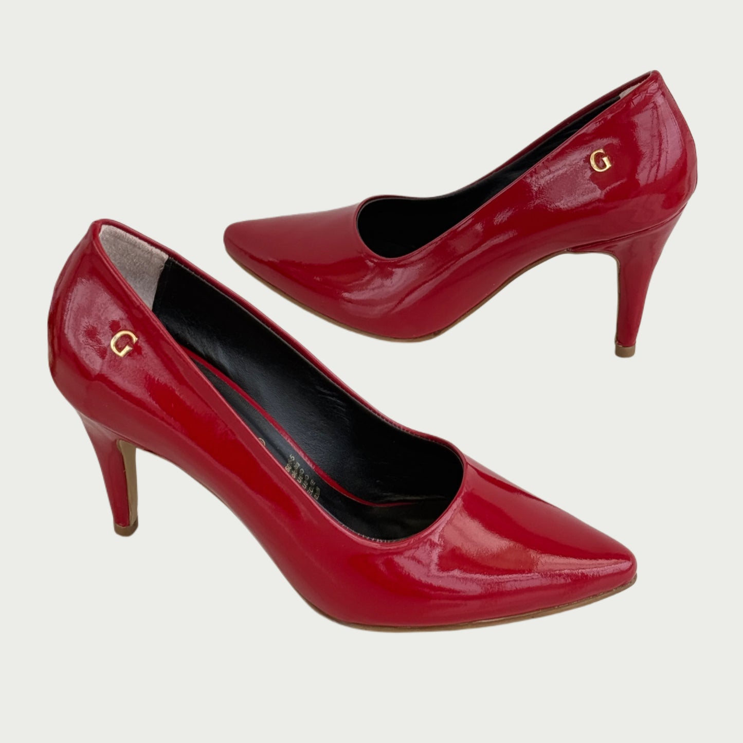 Stilettos en cuero charol rojo cinta Ref: 3400WPR