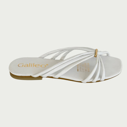 Sandalias en cuero blanco 7822NYB35