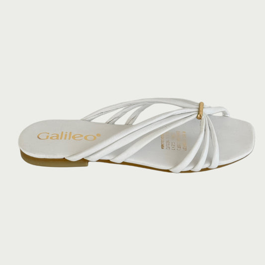 Sandalias en cuero blanco 7822NYB35