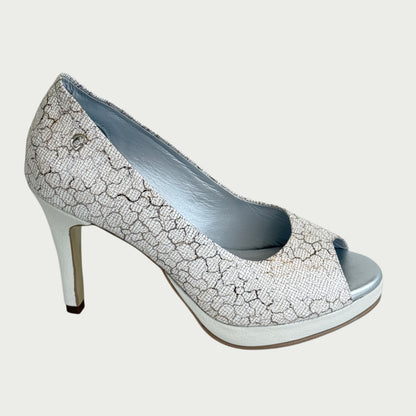 Zapatos en cuero despuntado blanco humo Ref: 6368WPBL