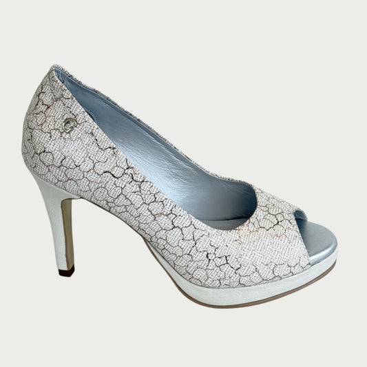 Zapatos en cuero despuntado blanco humo Ref: 6368WPBL