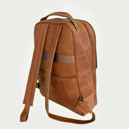 Morral en cuero vintage miel Ref: MO100