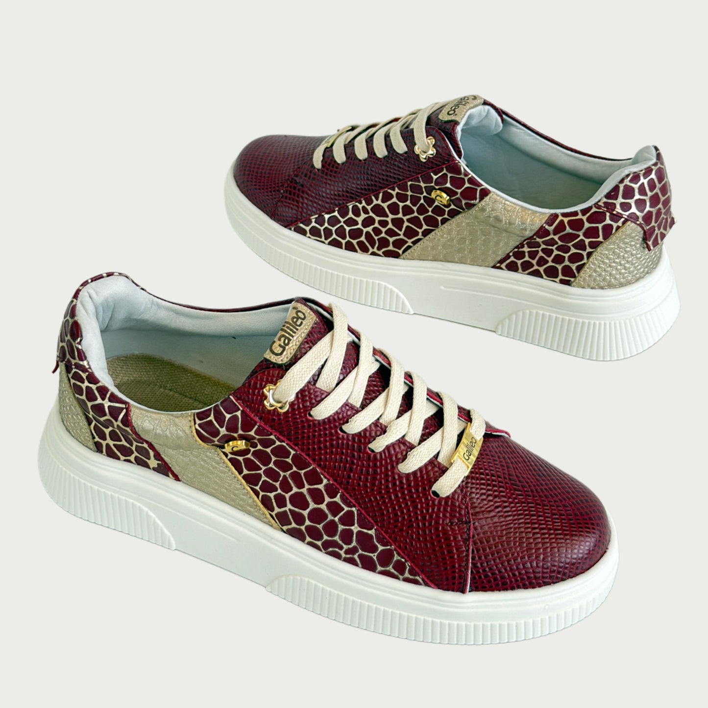 Tenis en cuero Vinotinto Ref: SV60XPVI7
