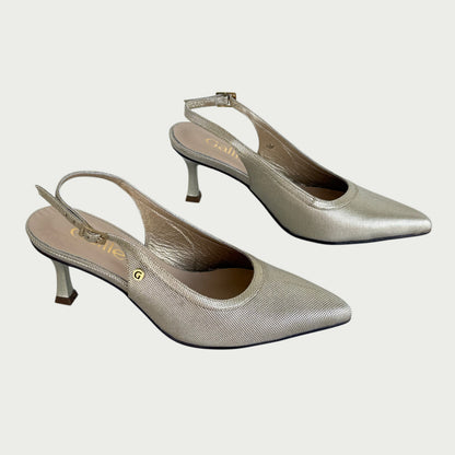Tacones en cuero dorado Ref: PC74WPCH5