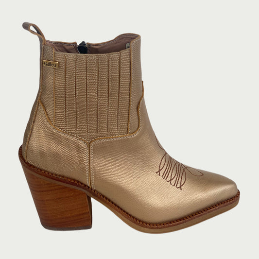Botines en cuero dorado Ref: 6129NPO5