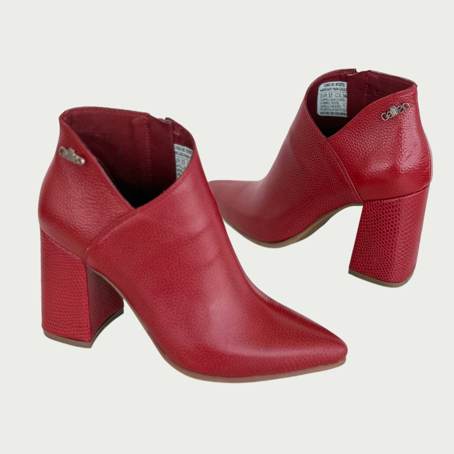Botines en cuero rojo Ref: 6048XP