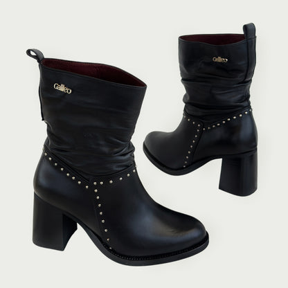 Botin en cuero negro Ref: 6476XP