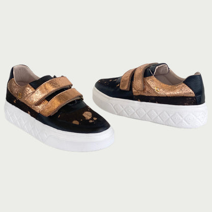Tennis cuero negro x rosa Rf SV20NPNOR