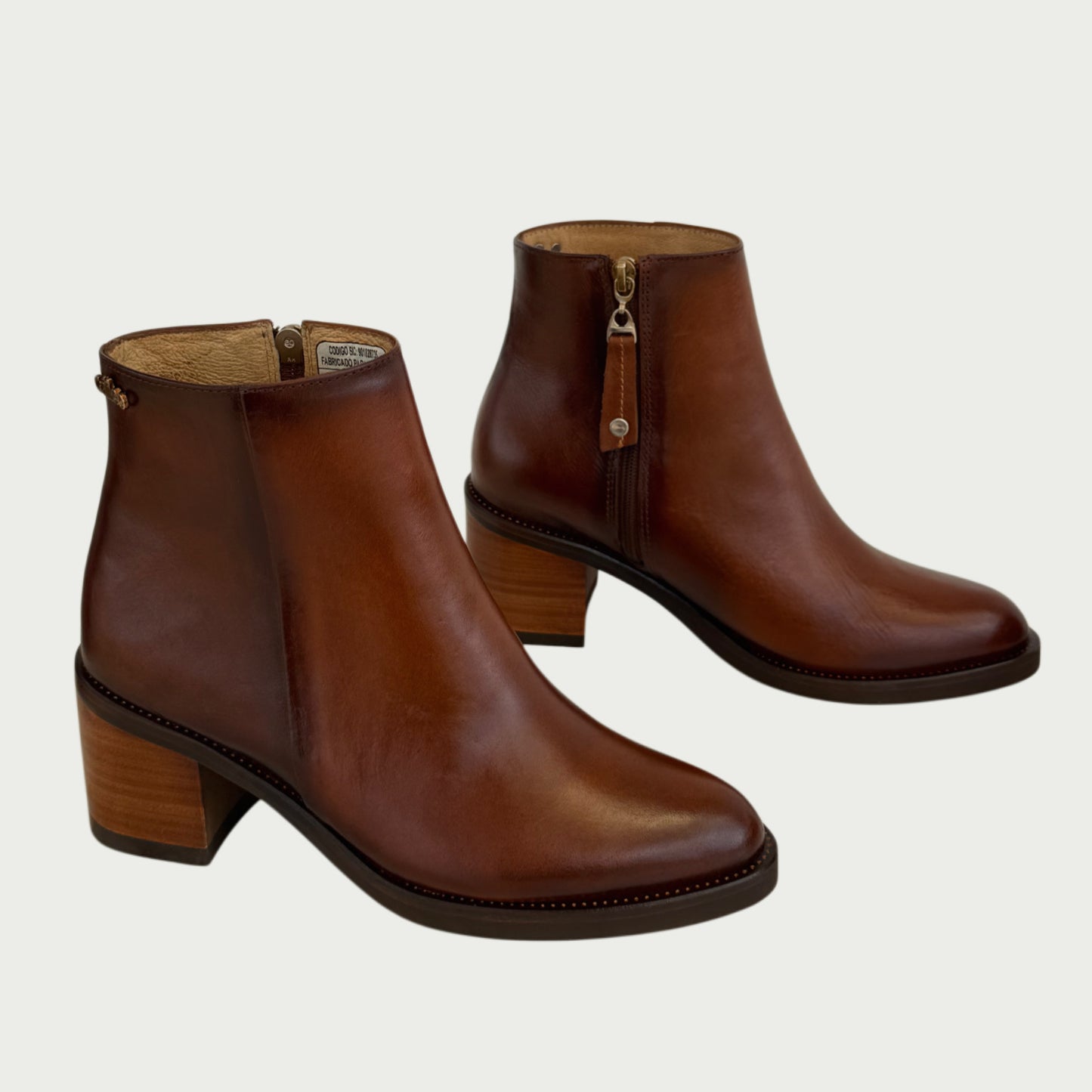 Botines en cuero miel Ref: 6235JZMI