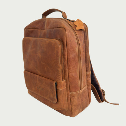 Morral en cuero vintage miel Ref: MO1054