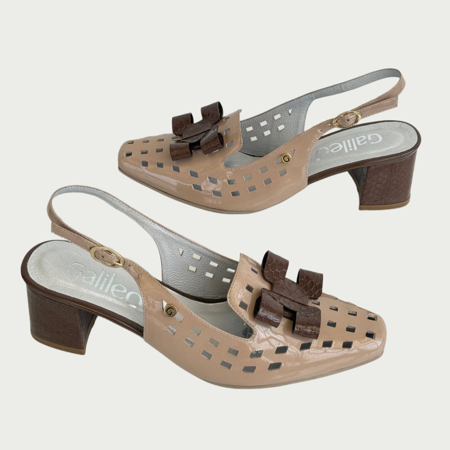 Zapatos en cuero charol nude Ref: 484WPNU