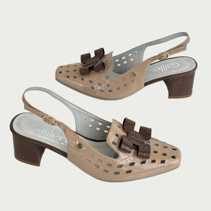 Zapatos en cuero charol nude Ref: 484WPNU