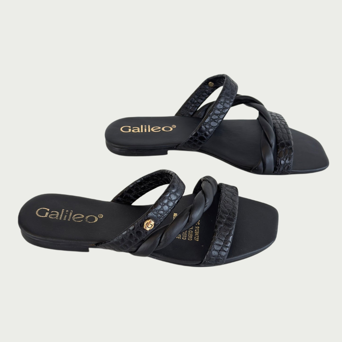 Sandalias en cuero negro Ref: 7815NYNG