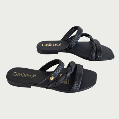 Sandalias en cuero negro Ref: 7815NYNG