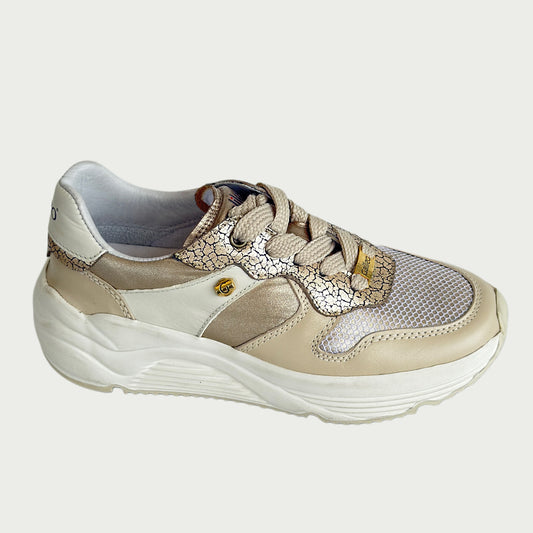Tenis en cuero color beige Ref : NIZAMPBE4