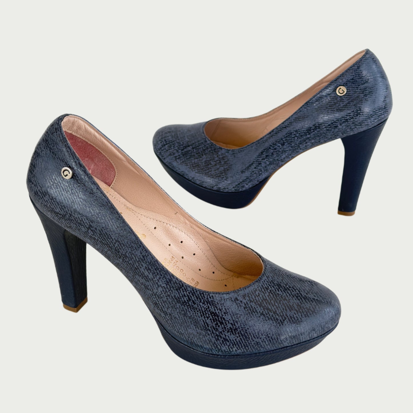 Zapatos en cuero azul Ref: 8367NN