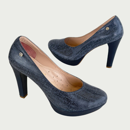 Zapatos en cuero azul Ref: 8367NN