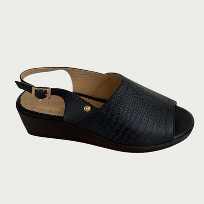 Sandalias en cuero negro Ref: 4073 MP
