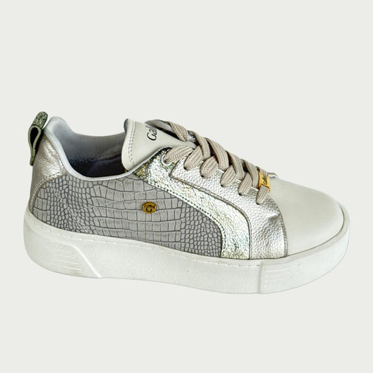 Tennis en cuero beige x folia Ref: KARLAMPGR5
