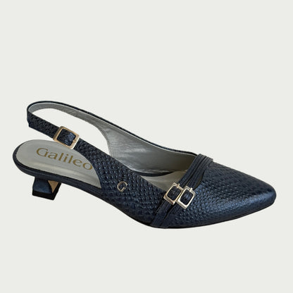 Zapatos en cuero azul x folia náutico Ref: 5754WPAZ